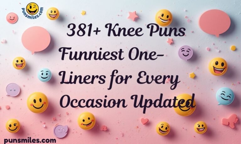 381+ Knee Puns Funniest One-Liners for Every Occasion Updated