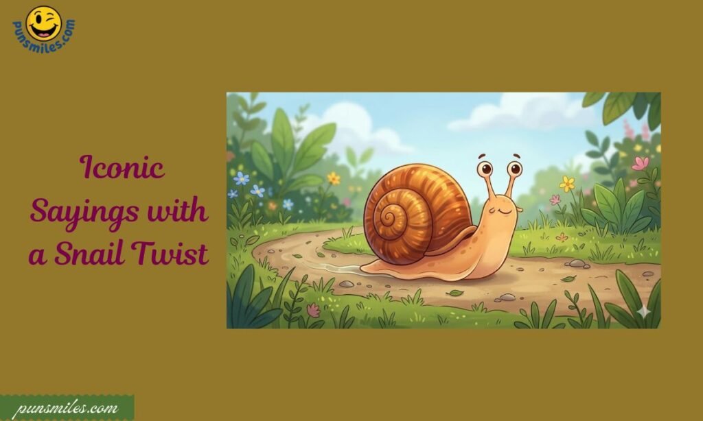 Iconic Sayings with a Snail Twist